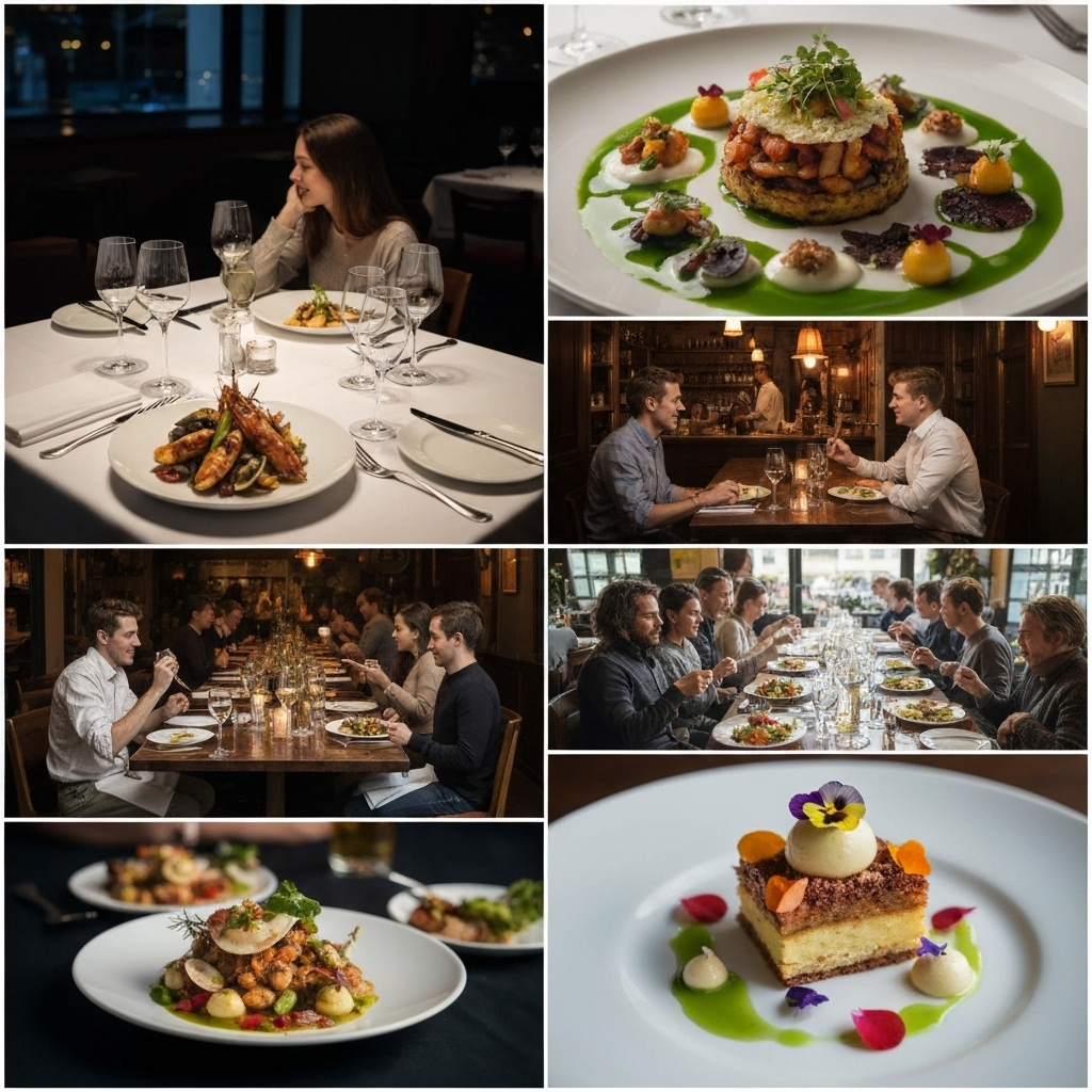 Beautiful restaurant dishes and dining experiences