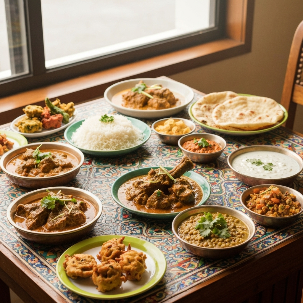 Indian curry feast