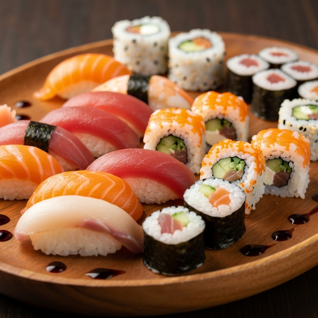 Fresh sushi platter